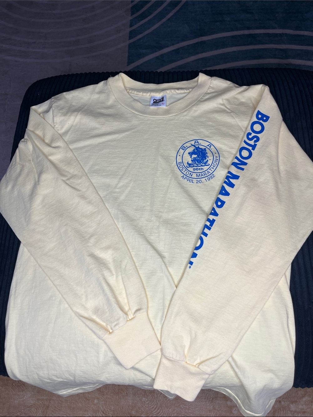 Vintage 1992 Boston Marathon Long Sleeve T-Shirt